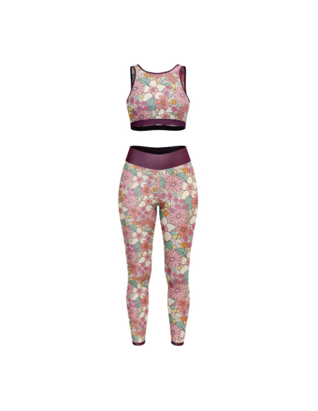 Tessuto lycra costume da bagno - William rosa e verde