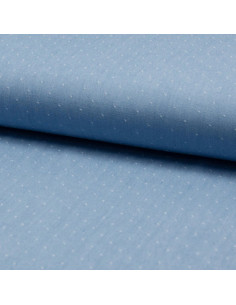 Tessuto viscosa chambray plumetis - Azzurro cielo