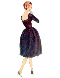 Modello di abito vintage - Vogue 2101