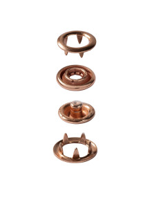Scatola di 10 bottoni a pressione jersey Rame con attrezzo 10 mm 2
