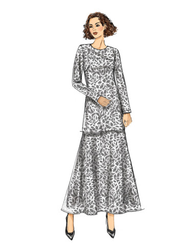 Modello per top, tunica, gonna e sciarpa - Butterick 6636