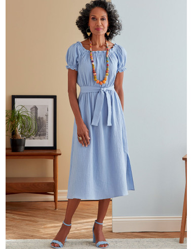 Modello di abito e cintura - Butterick 6757