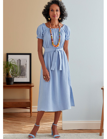 Modello di abito e cintura - Butterick 6757