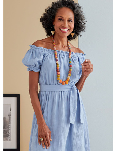 Modello di abito e cintura - Butterick 6757