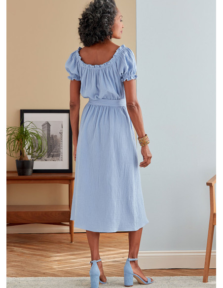 Modello di abito e cintura - Butterick 6757