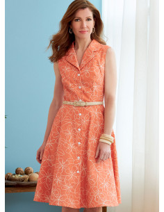 Modello di abito, camicia, cintura e sciarpa - Butterick 6843