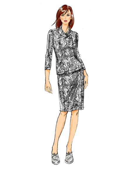 Modello di abito, top, gonna e pantaloni - Butterick 6858