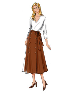 Modello di gonna e cintura - Butterick 6866 2