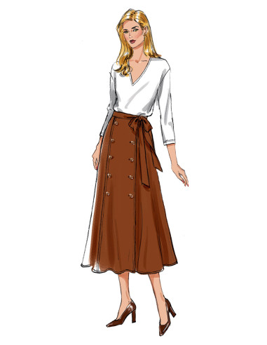 Modello di gonna e cintura - Butterick 6866