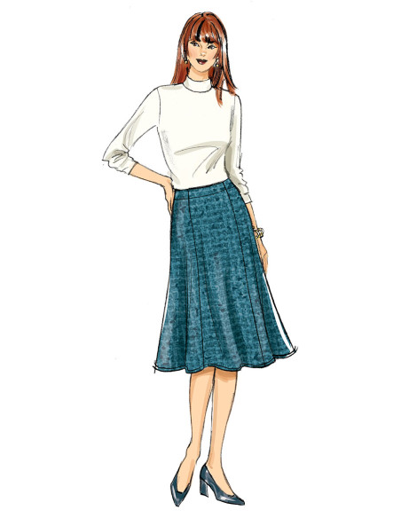 Modello di gonna e cintura - Butterick 6866