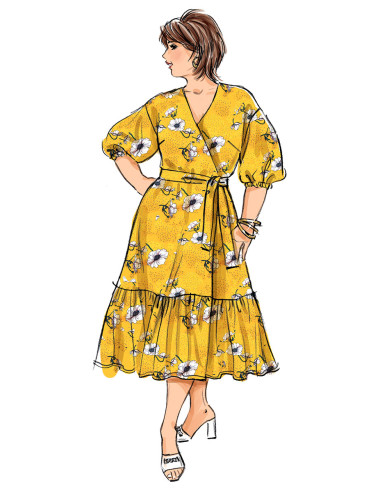 Modello di abito e cintura - Butterick 6873