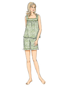 Modello per top, camicia da notte e pantaloncini - Butterick 6883