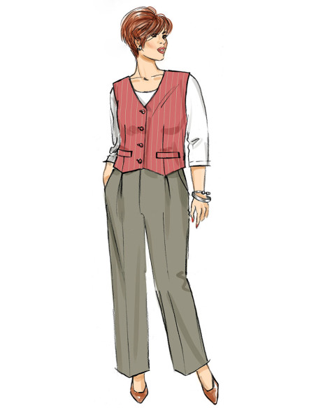 Modello di gilet, pantaloni e pantaloncini - Butterick 6902