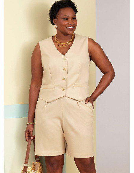 Modello di gilet, pantaloni e pantaloncini - Butterick 6902
