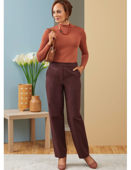 Modello di pantaloni con cintura - Butterick 6910