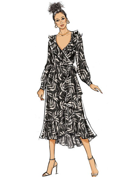 Modello di abito e cintura - Butterick 6926