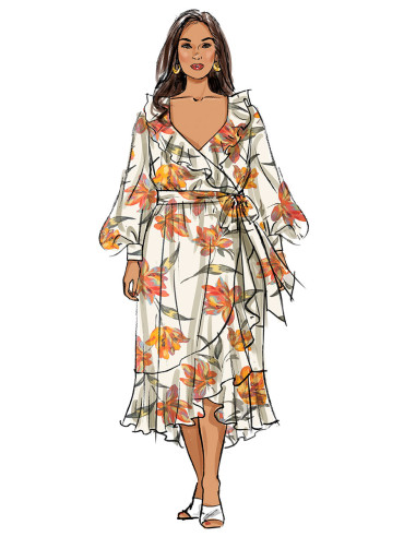 Modello di abito e cintura - Butterick 6927