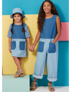 Modello di abito, tutina e cappello - Butterick 6937