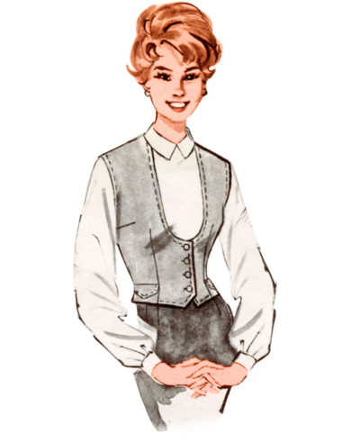 Modello di gilet - Butterick 7018