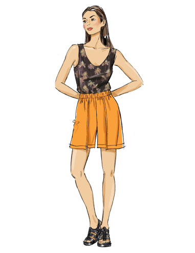 Modello di pantaloncini o pantaloni - Butterick 7000