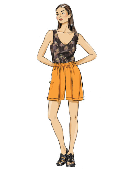 Modello di pantaloncini o pantaloni - Butterick 7000