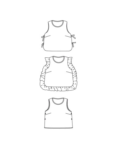 Modello di gilet o maglione senza maniche Brisbane - Ikatee
