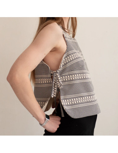 Modello di gilet o maglione senza maniche Brisbane - Ikatee