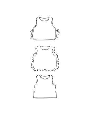 Modello di gilet o maglione senza maniche Brisbane kids - Ikatee