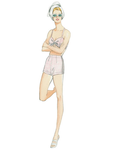Modello di reggiseno, pantaloncini e soprattutto - Vogue 9255