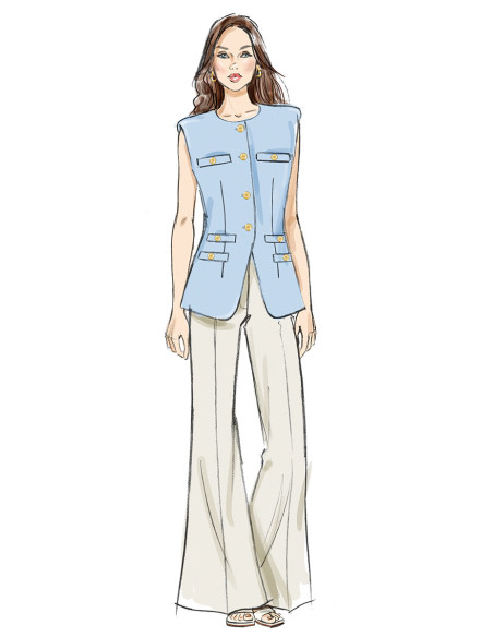 Modello di gilet - Butterick 7027