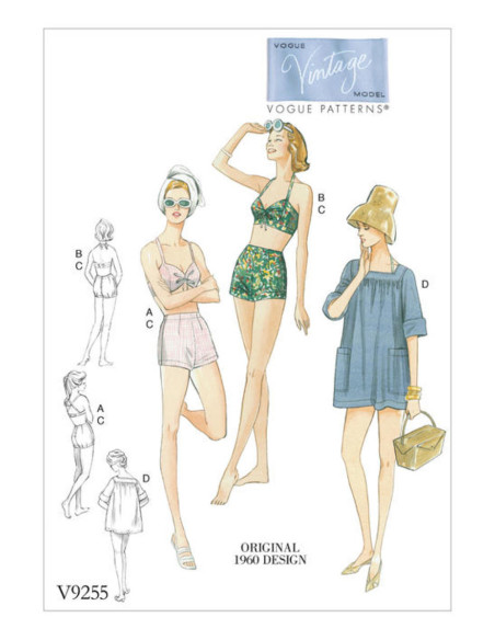 Modello di reggiseno, pantaloncini e soprattutto - Vogue 9255