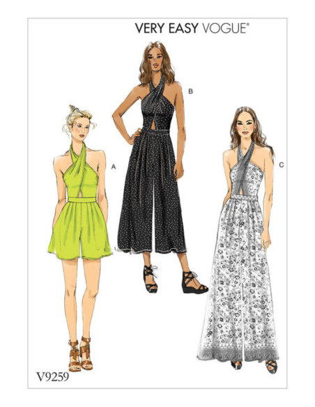 Modello di tutina e tuta - Vogue 9259
