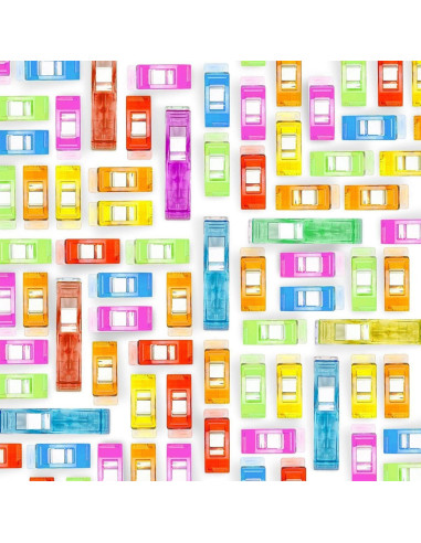 Barattolo di 100 mollette per tessuti multicolori Rascol
