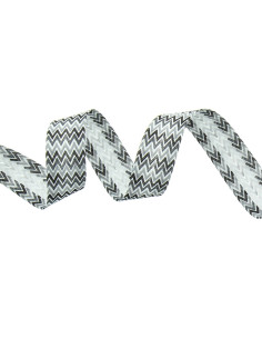 Motivo a chevron - Nero, grigio e bianco
