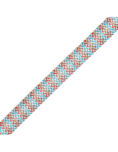 Motivo a chevron - Marrone, cammello e blu