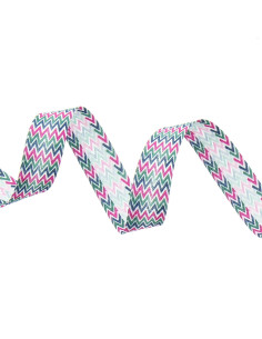 Motivo a chevron - Rosa, kaki e blu
