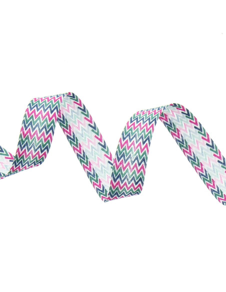 Motivo a chevron - Rosa, kaki e blu