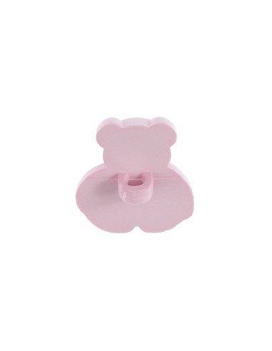 Carta di 4 bottoni orsetto - Lilla 16 x 18 mm