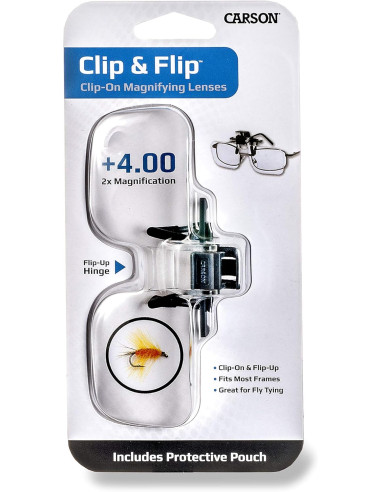 Sovraocchiali a clip con ingrandimento X2 Carson Optical