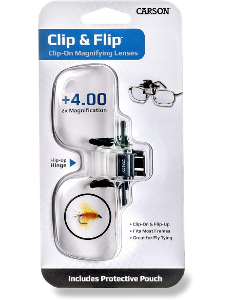 Sovraocchiali a clip con ingrandimento X2 Carson Optical