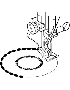 Piedino per applicazione chiusa Janome 2