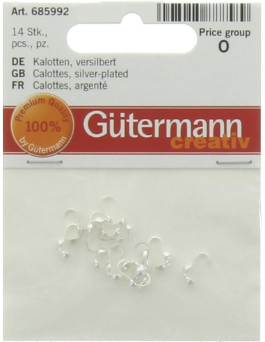 Calotte Gütermann - Placcato argento