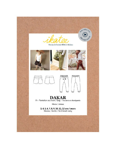 Modello di pantaloni e pantaloncini Dakar - Ikatee