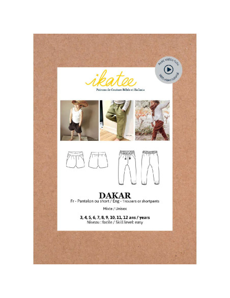 Modello di pantaloni e pantaloncini Dakar - Ikatee