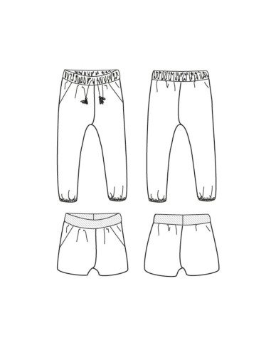 Modello di pantaloni e pantaloncini Dakar - Ikatee