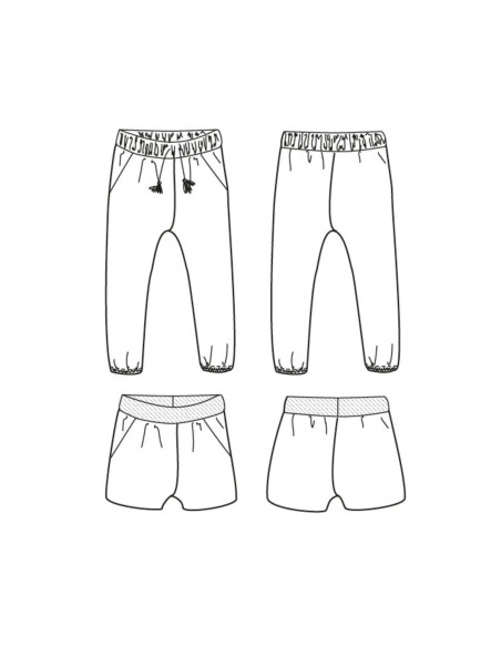 Modello di pantaloni e pantaloncini Dakar - Ikatee