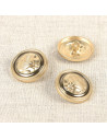 Bottone in metallo a forma di cuore 23 mm - Oro