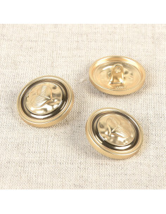 Bottone in metallo a forma di cuore 23 mm - Oro