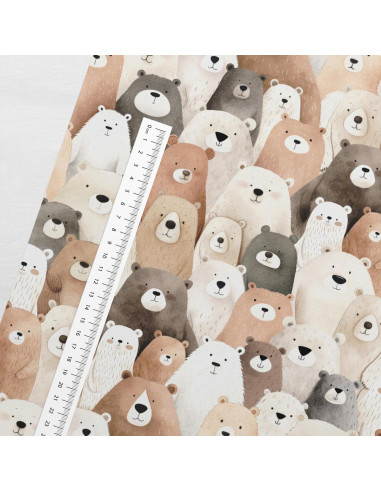 Tessuto di cotone premium - Orsacchiotto di peluche