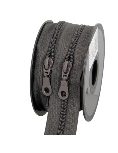 Rotolo di 5 metri di chiusura in nylon 5 mm con cursori - Terra